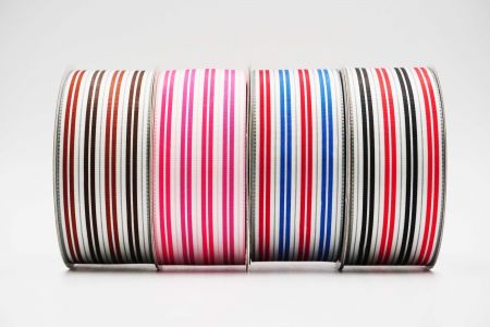 Multi-Colored Double Striped Ribbon - Multi-Colored Double Striped Ribbon